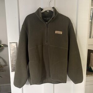 Outdoor Voices Men's Zip Up Fleece in Olive